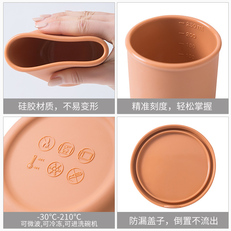 Japanese-style silicone lunch box and fresh-keeping box set, portable and simple lunch box for refrigerator and microwave oven, bento box, insulated lunch box