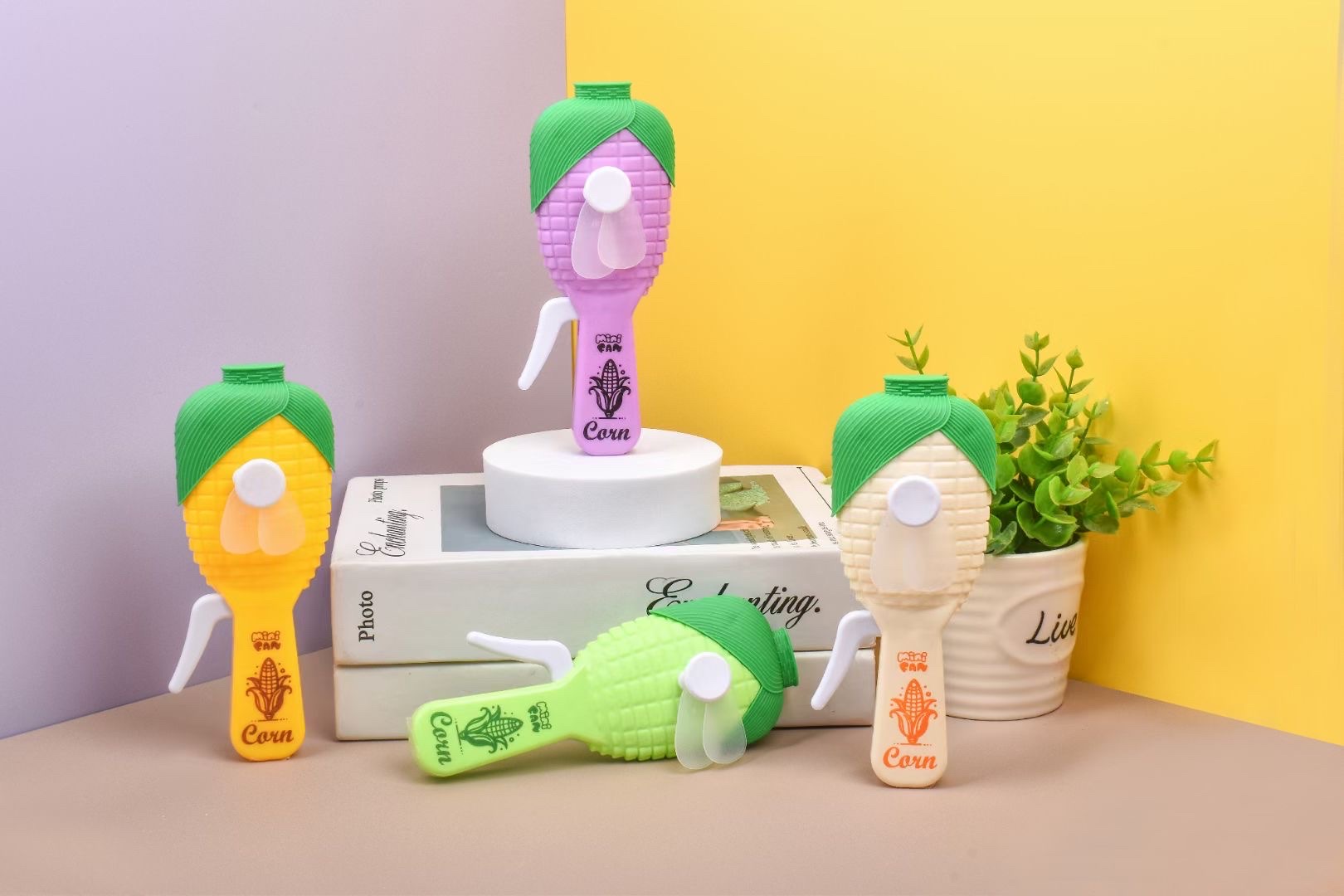 2024 New Mini Corn hand-held Mini Fan, hand-held Mini fan, mini hand-held Mini fan, children's mini Mini Fan, hand-held mini Fan details Picture