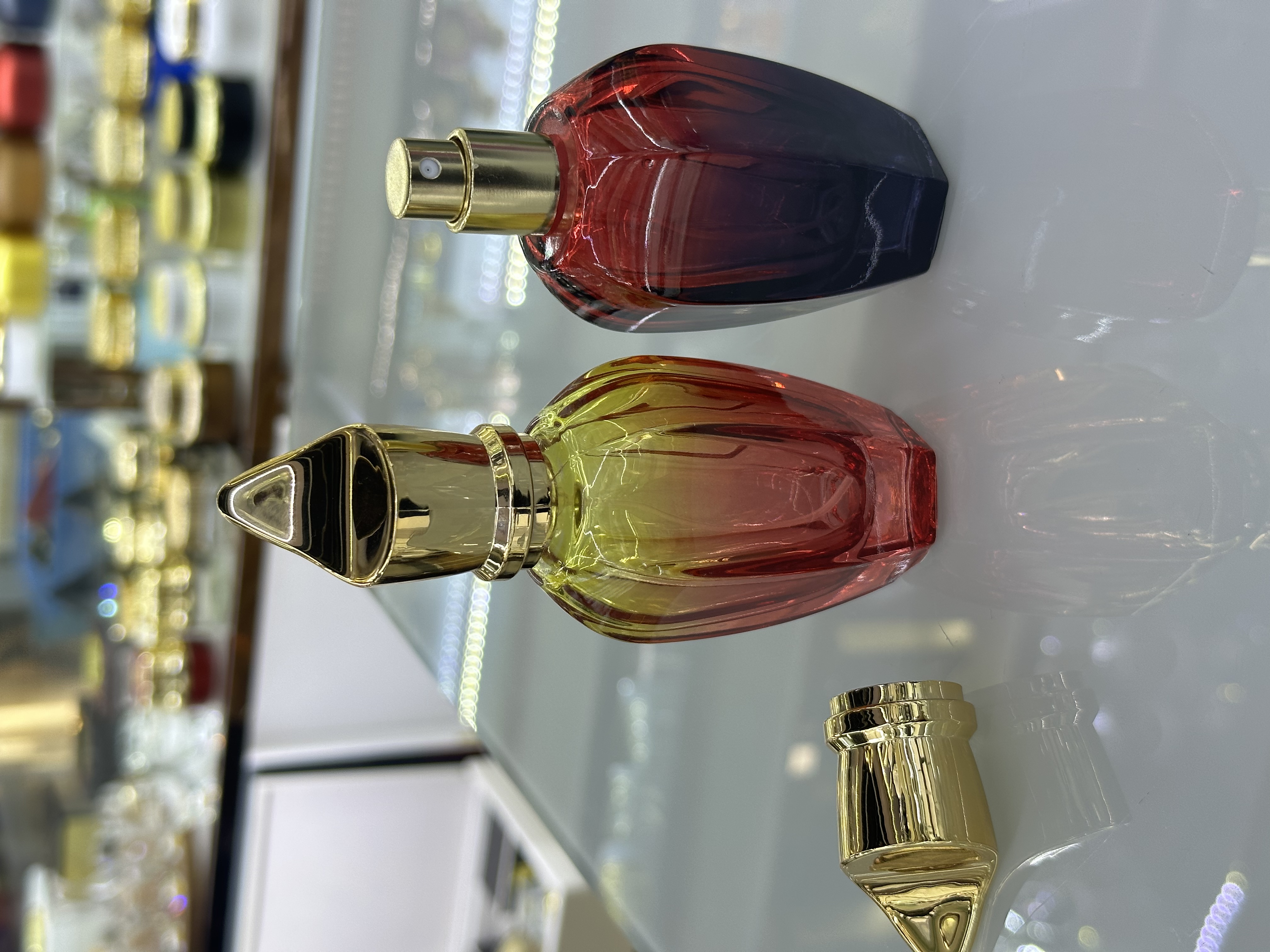 LZ-465-50ml perfume bottle, glass bottle, craft crystal, multi-color mixed crystal glass detail image 4