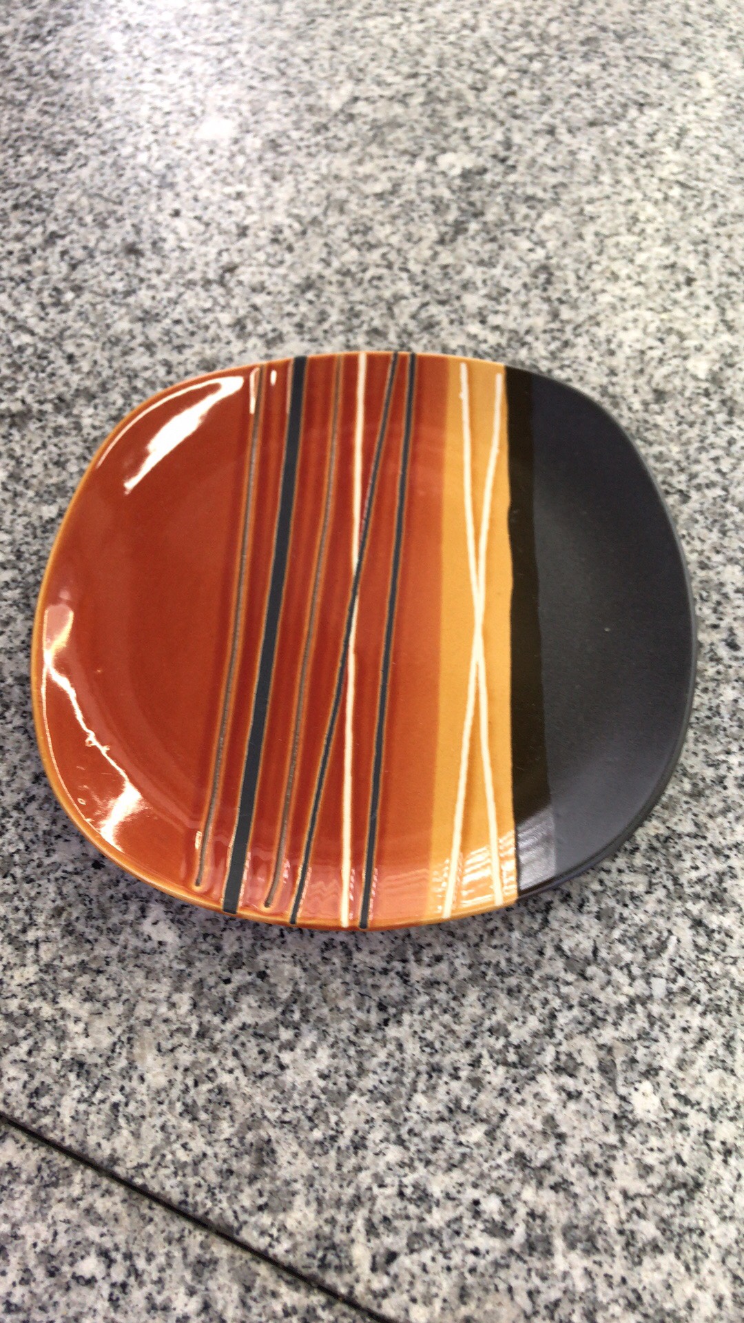 Metal antique iron plate, 12-inch pad plate, blue and white porcelain plate style, stainless steel square plate, special anti-slip and wear-resistant plate for keyboard and mouse Specification image