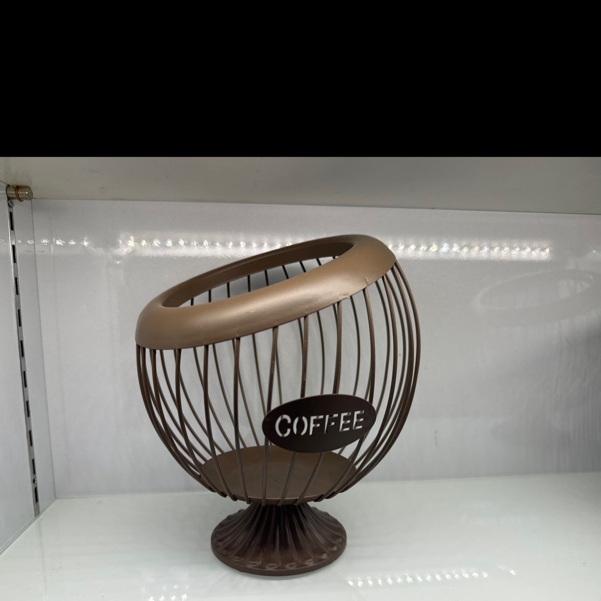 厂家直销创意水果篮铁艺咖啡胶囊收纳蓝零食干果水果收纳斜口篮子