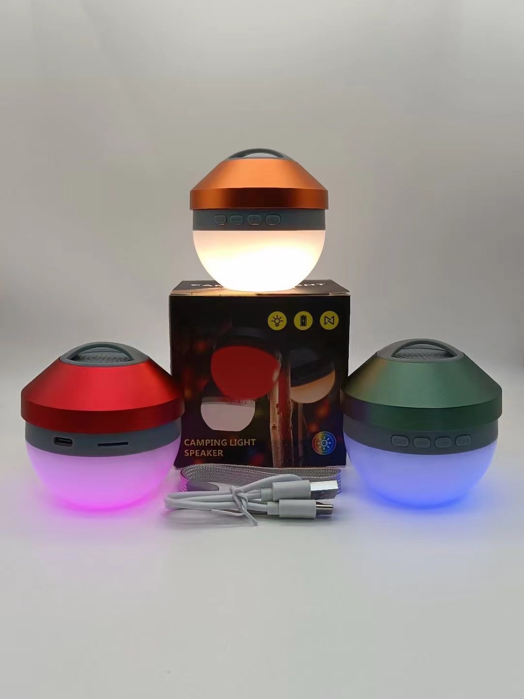 New Small Steel Gun With Bright Lights Wireless Bluetooth Speaker Item Picture