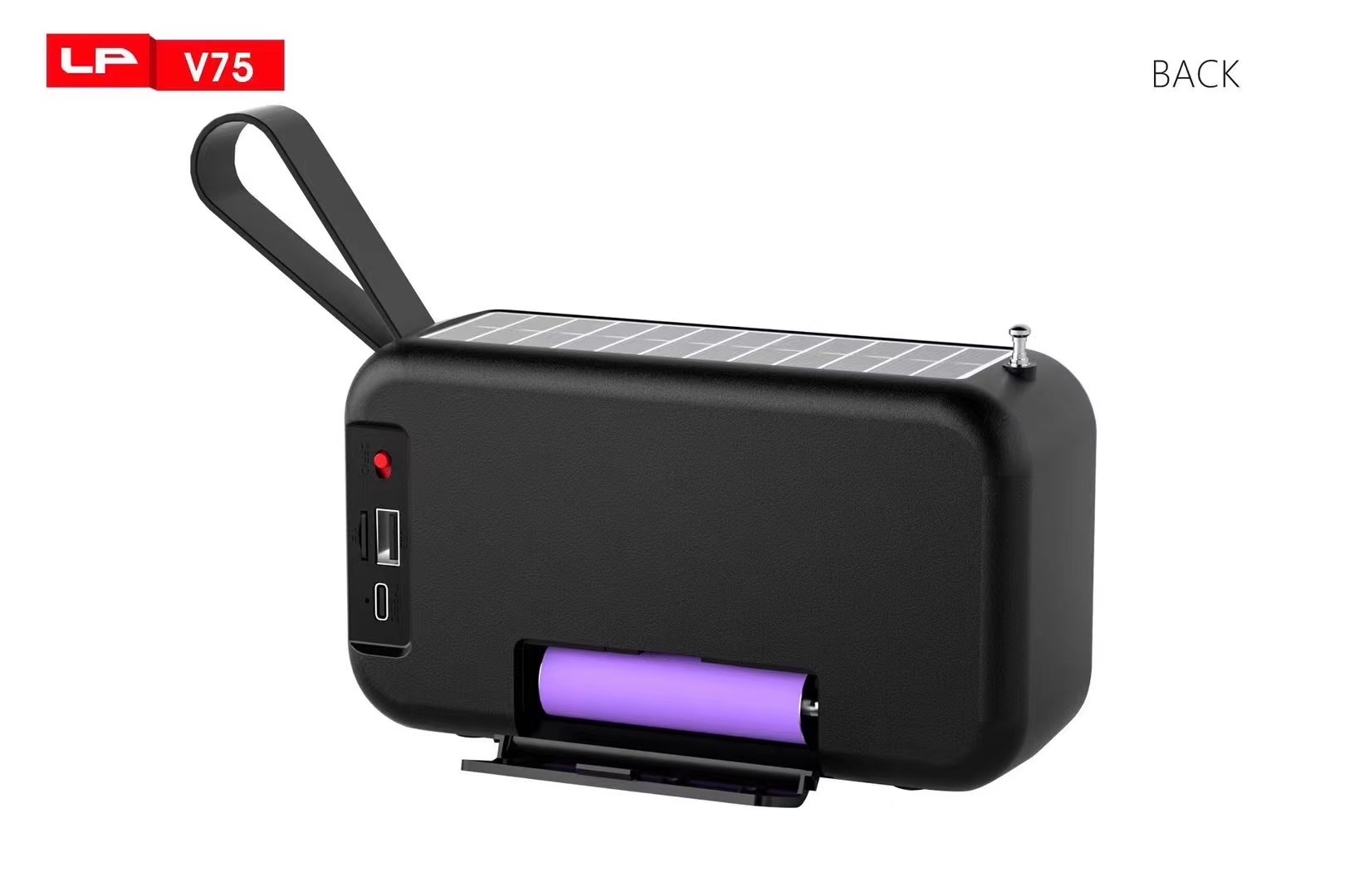 New African Hot Lp-V75 Portable Solar Bluetooth Speaker Rgb Color Lights Outdoor Portable External Fm Antenna Bluetooth Speaker Application Scenario