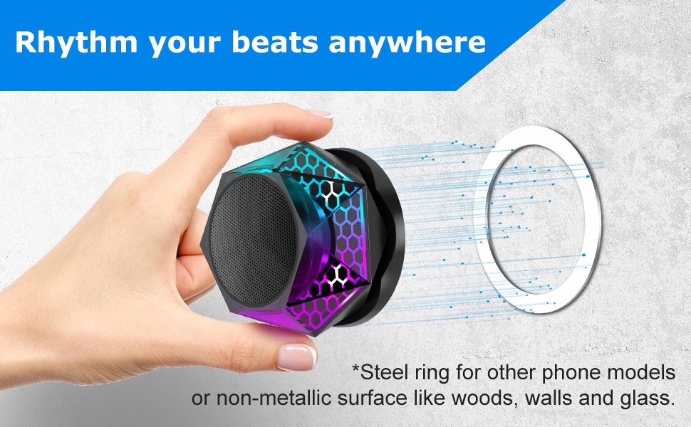 Amazon Explosion Wireless Bluetooth Small Speaker Convenient Mini Subwoofer Large Volume Led Light Small Steel Cannon Item Picture