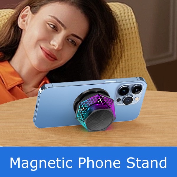 Amazon Explosion Wireless Bluetooth Small Speaker Convenient Mini Subwoofer Large Volume Led Light Small Steel Cannon Specification drawing