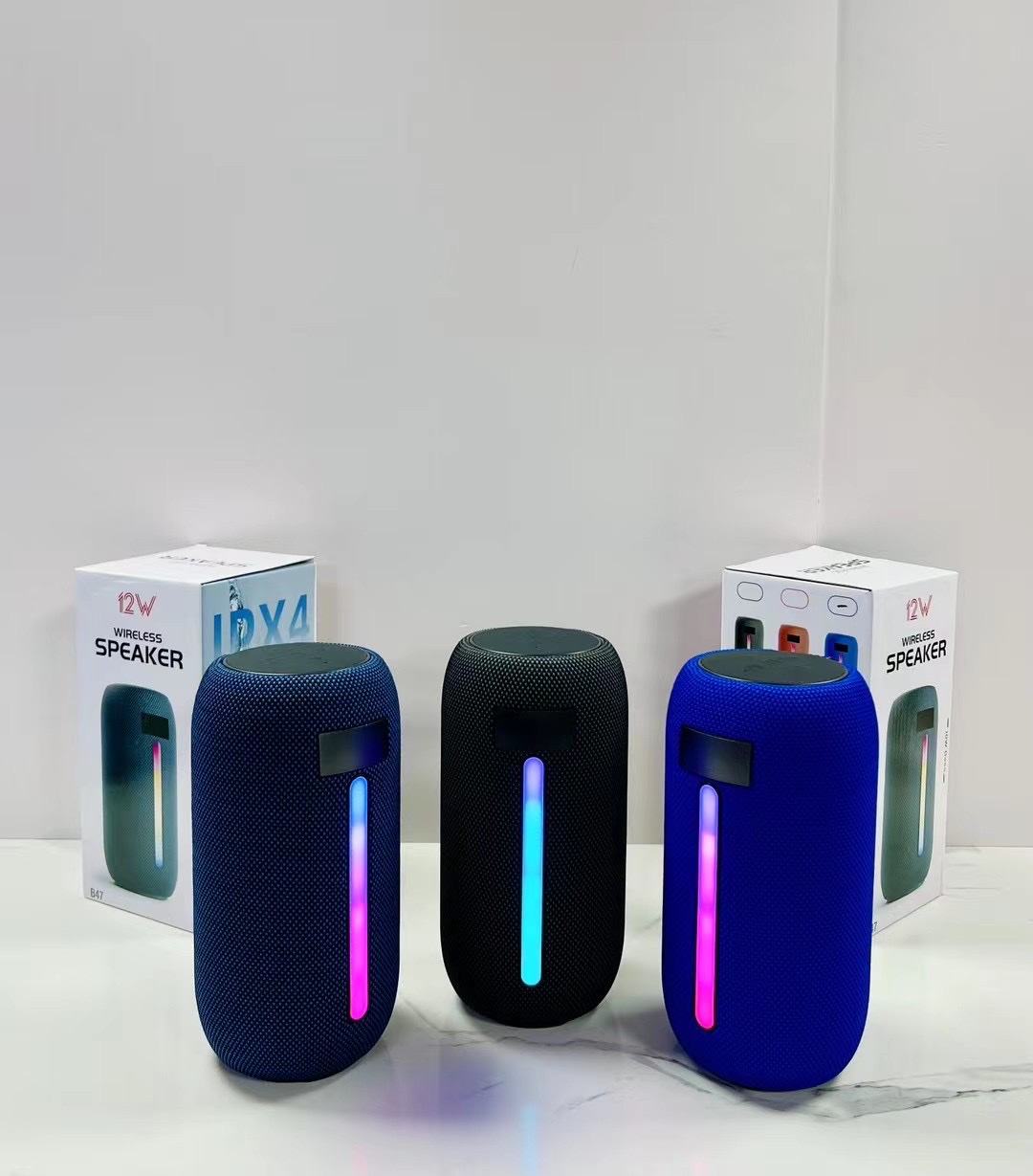 B47 New Hot Bag Cloth Portable With Lights Wireless Bluetooth Audio Computer Speaker Specification drawing