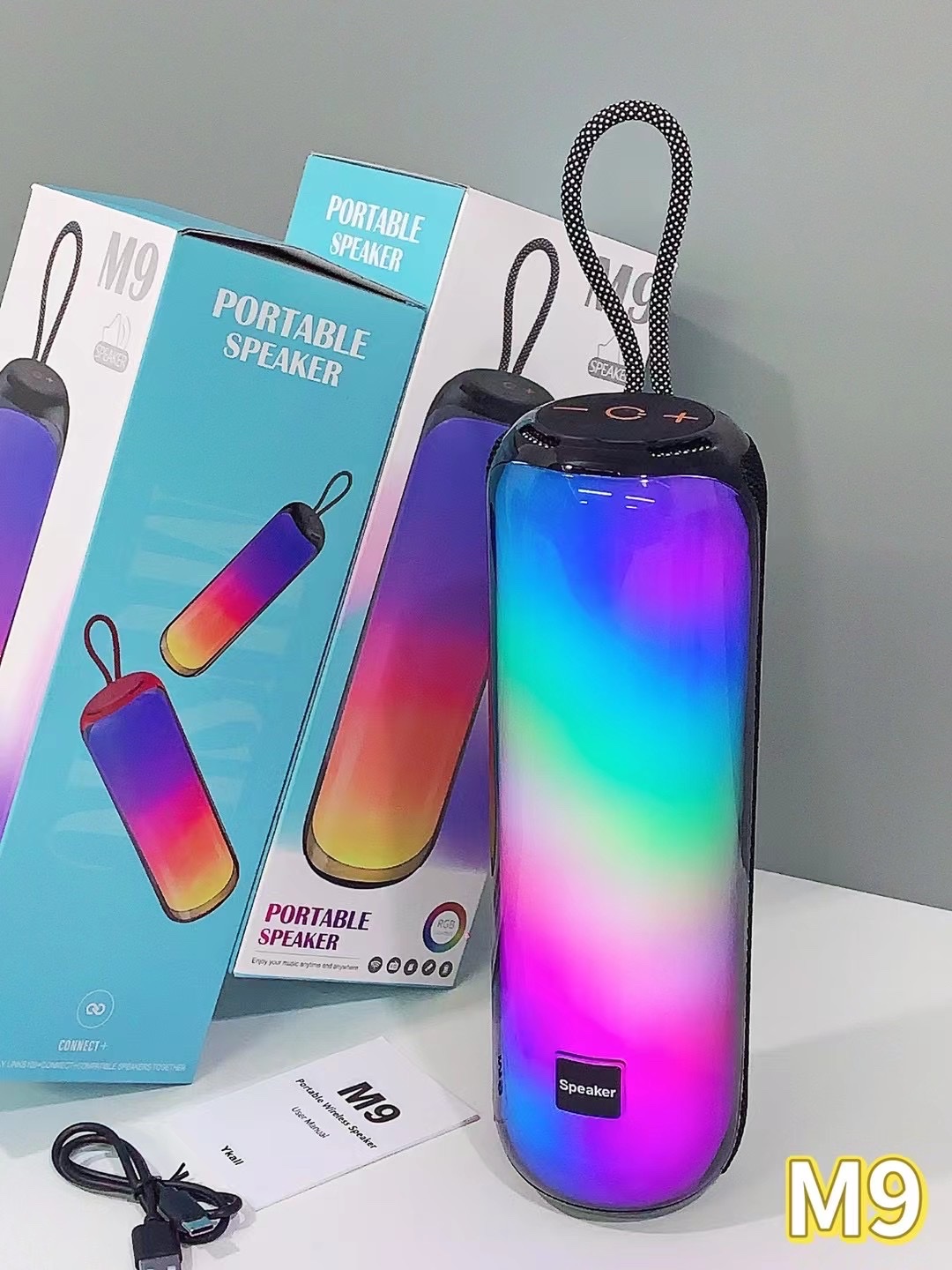 New Portable Rgb Bluetooth Speaker M9 details Picture