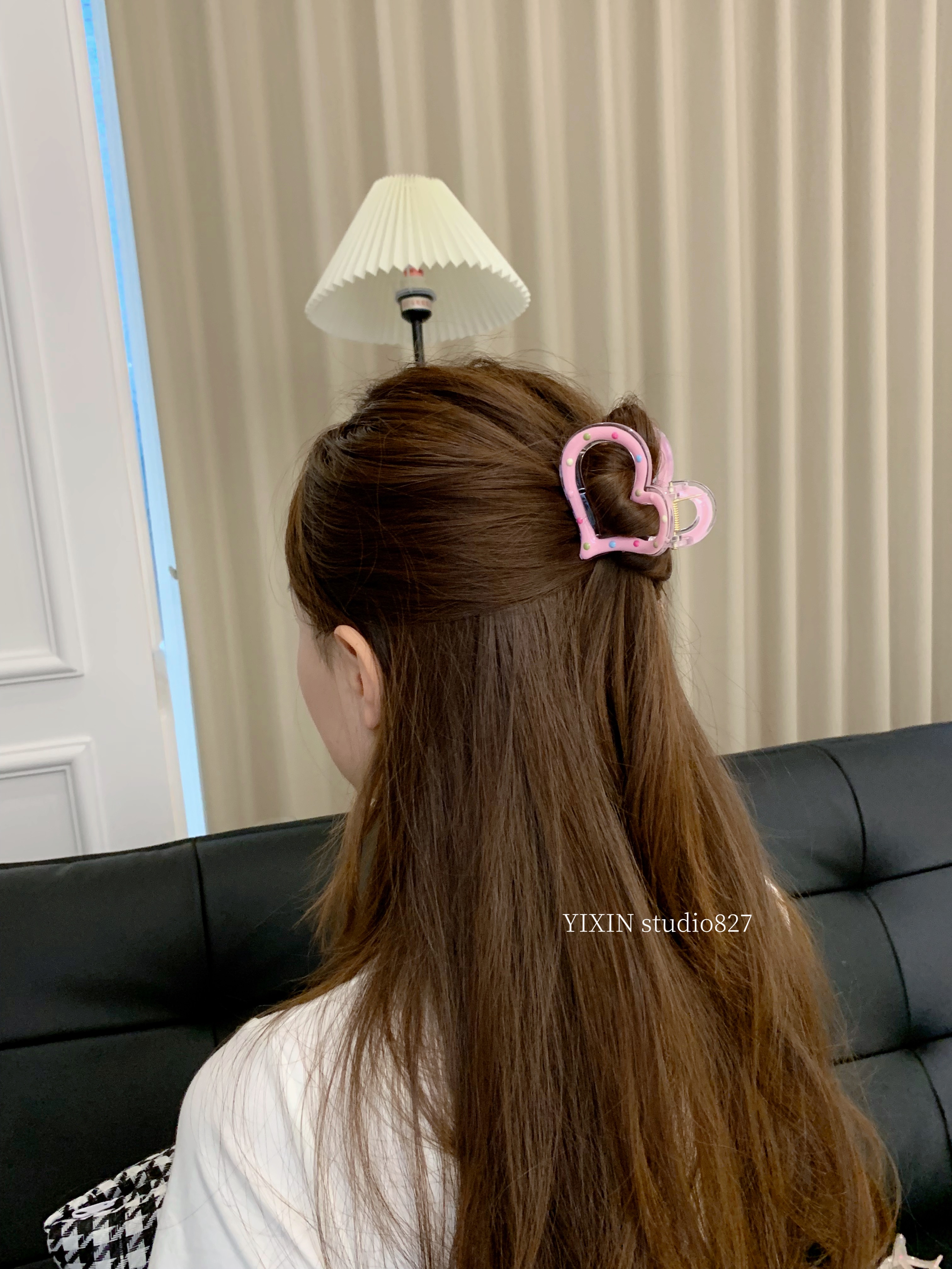 Colorful polka dot heart-shaped cute and practical grabber detail image 7
