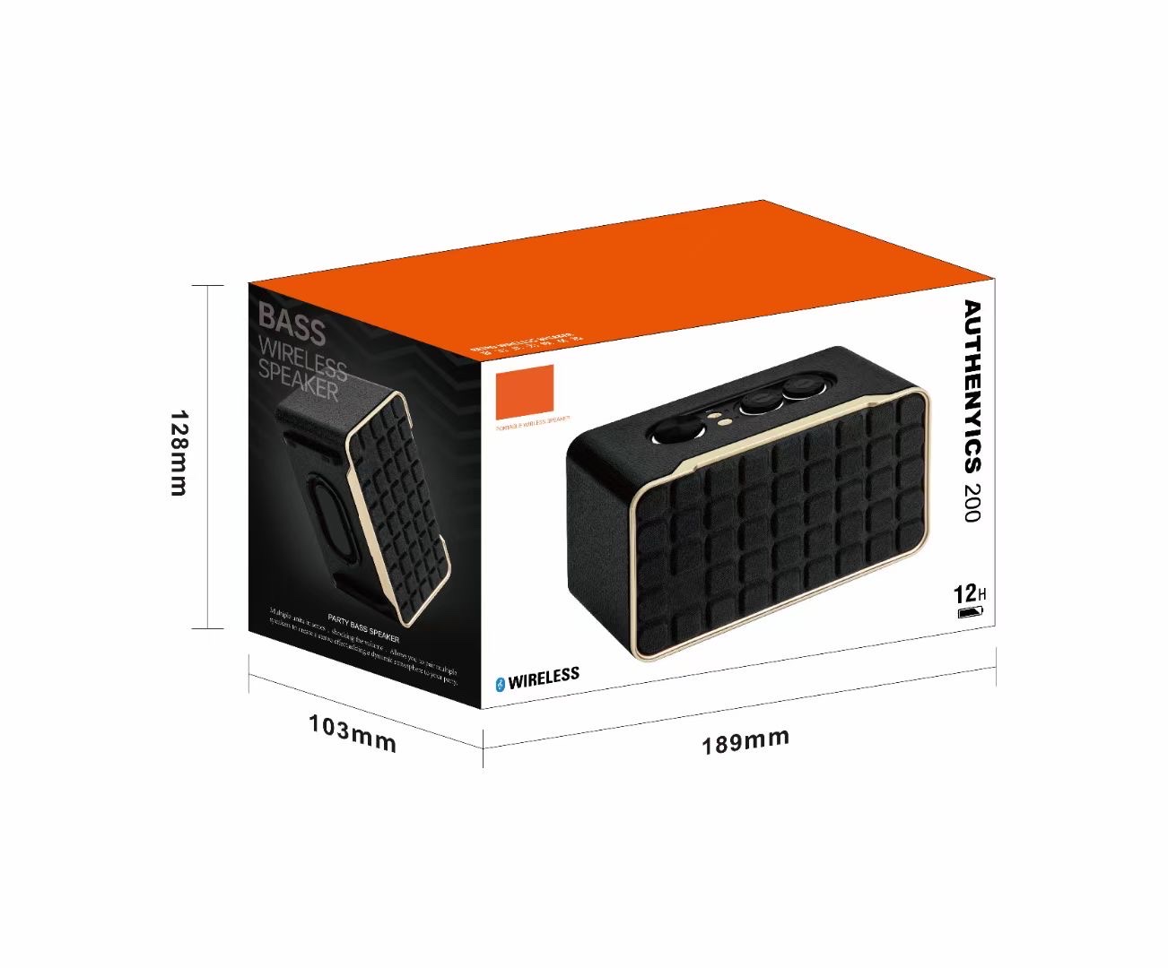 The New Retro Bluetooth Speaker For Camping Outdoors Beats The Value Authentics 200 Specification drawing
