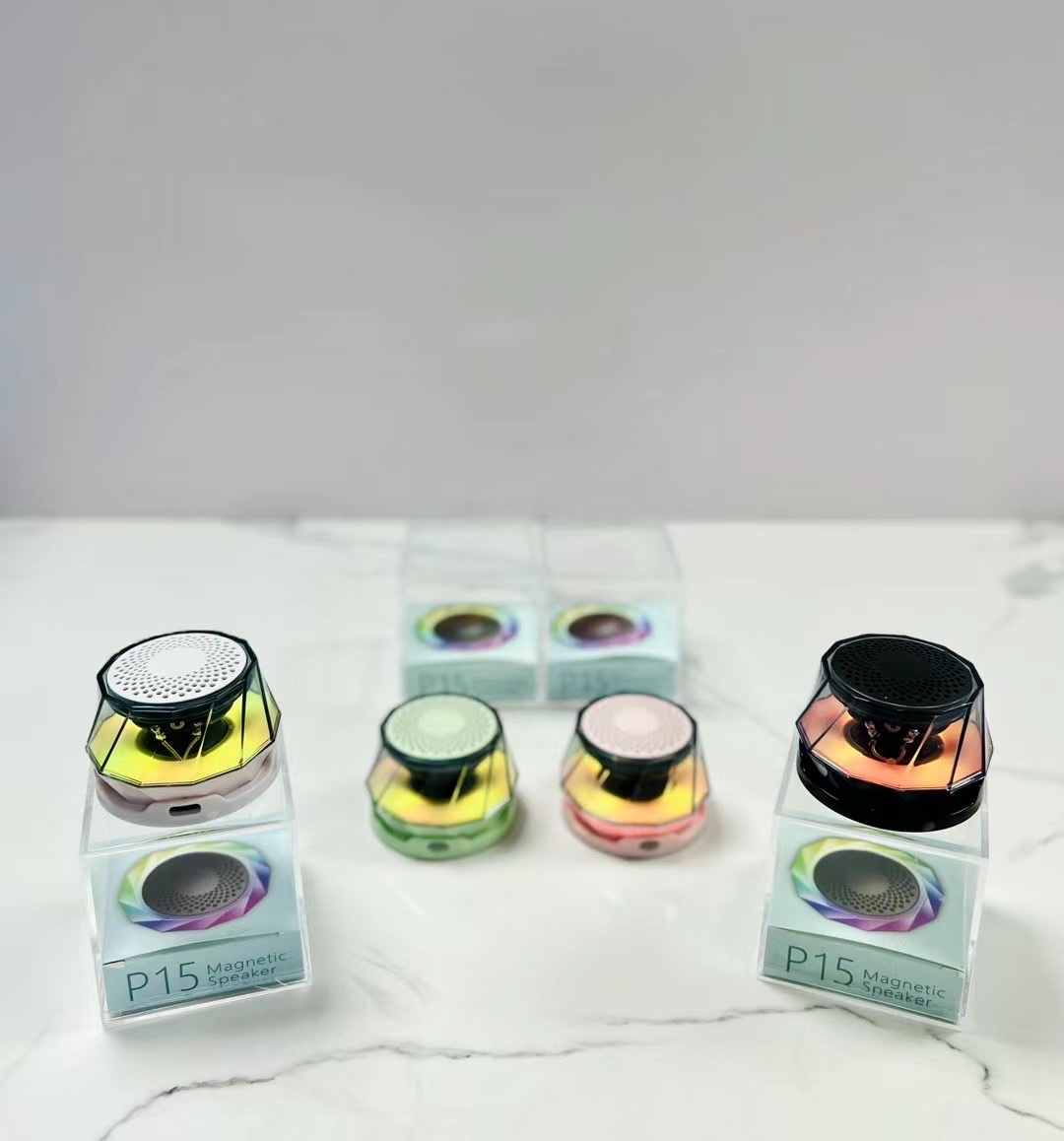 Magnetic Bluetooth Small Speaker Amazon Explosion Wireless Convenient Mini Subwoofer Led Small Steel Gun Bluetooth Speaker Specification drawing