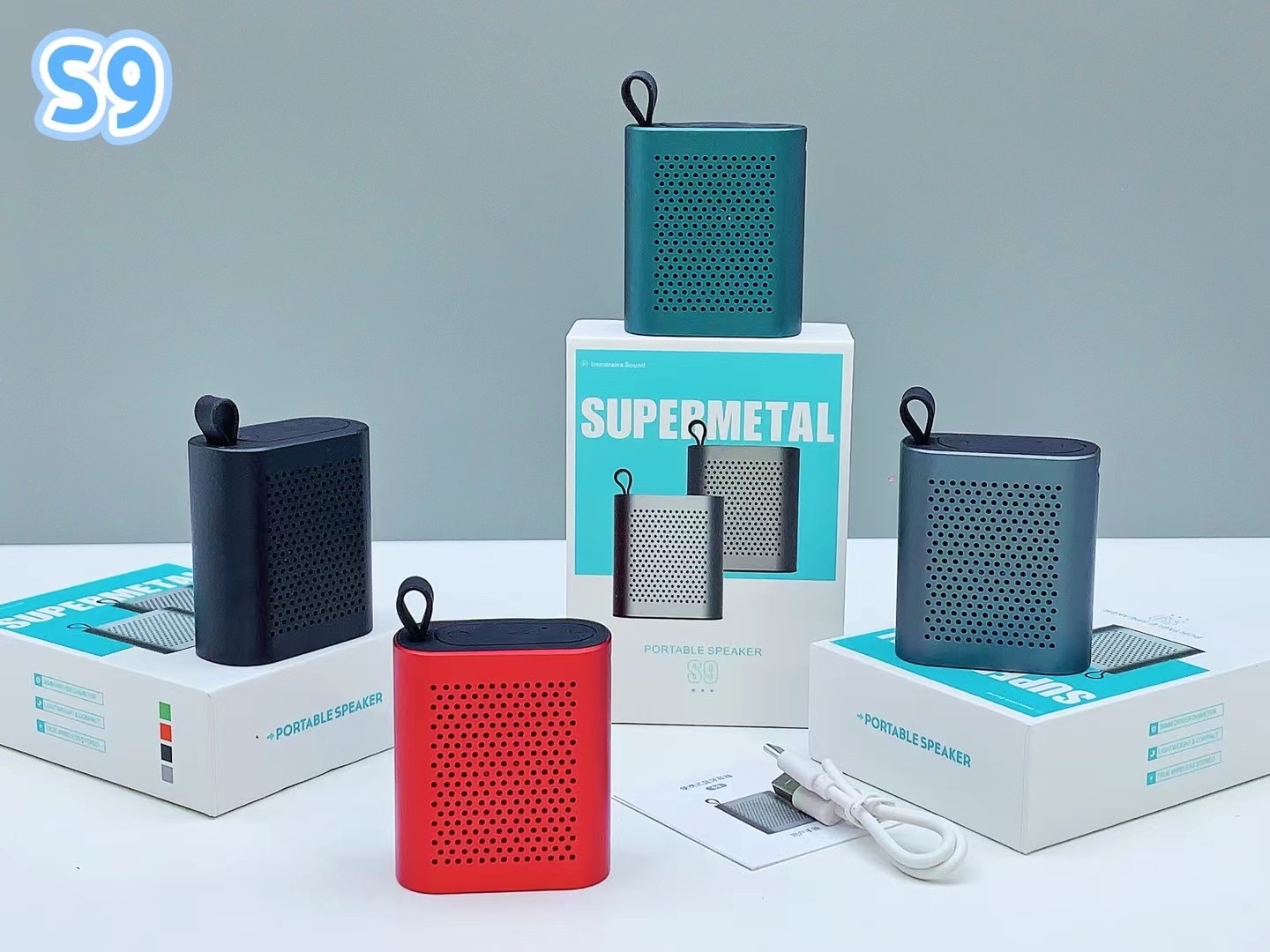 The New Hot S9 Aluminum Alloy Bluetooth Speaker Specification drawing