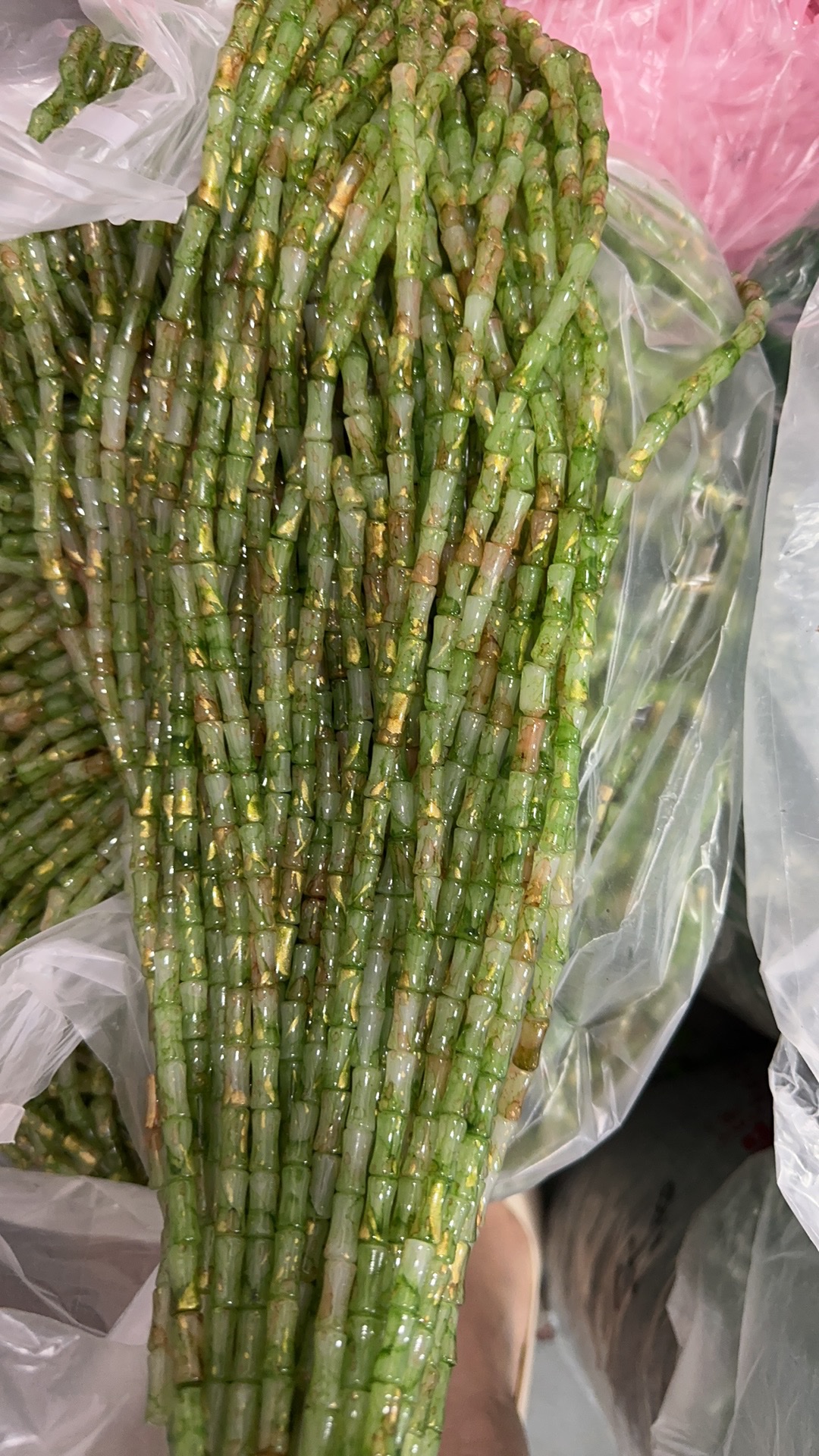 6MM白玉竹节琉璃珠串珠古风隔珠手工DIY手串玻璃散珠穿珠饰品配件