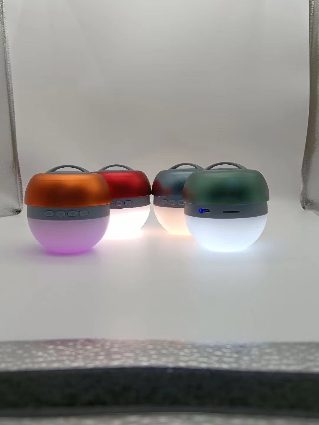 New Small Steel Gun With Bright Lights Wireless Bluetooth Speaker Item Picture
