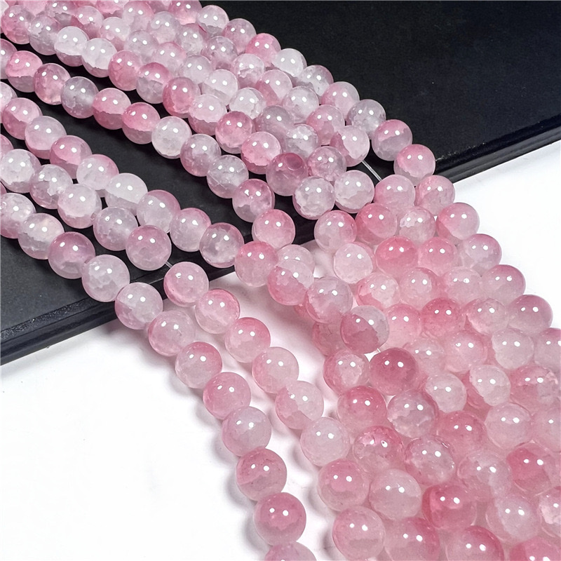 10mm玻璃爆花珠烤漆散珠半成品串珠diy饰品配件敦煌色系珠新中式手工制作服装辅料琉璃玉碎珠子             详情图4