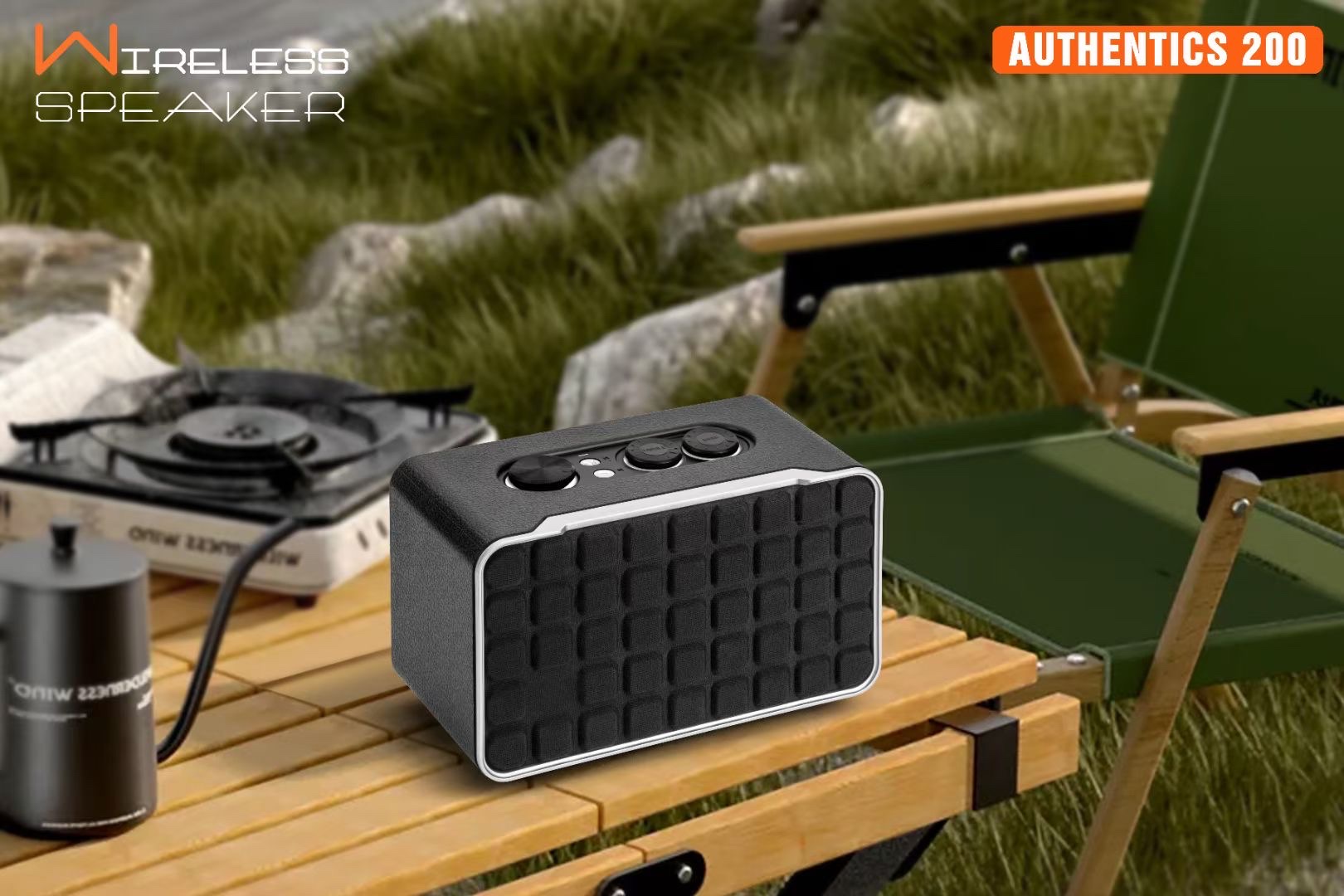 The New Retro Bluetooth Speaker For Camping Outdoors Beats The Value Authentics 200 Application Scenario