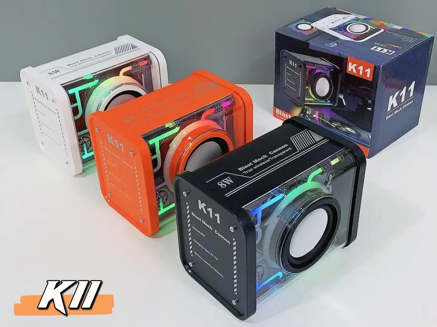 New Dazzle Mecha High-Power Subwoofer Wireless Bluetooth Speaker K11 details Picture