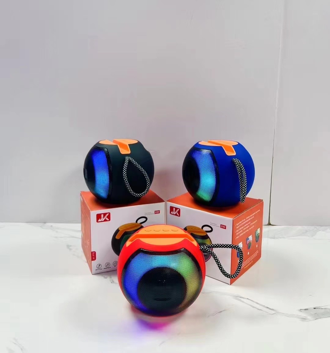 New Selling Portable Bluetooth Speaker Rgb Color Lights Outdoor Portable Fm Antenna Bluetooth Speaker Item Picture