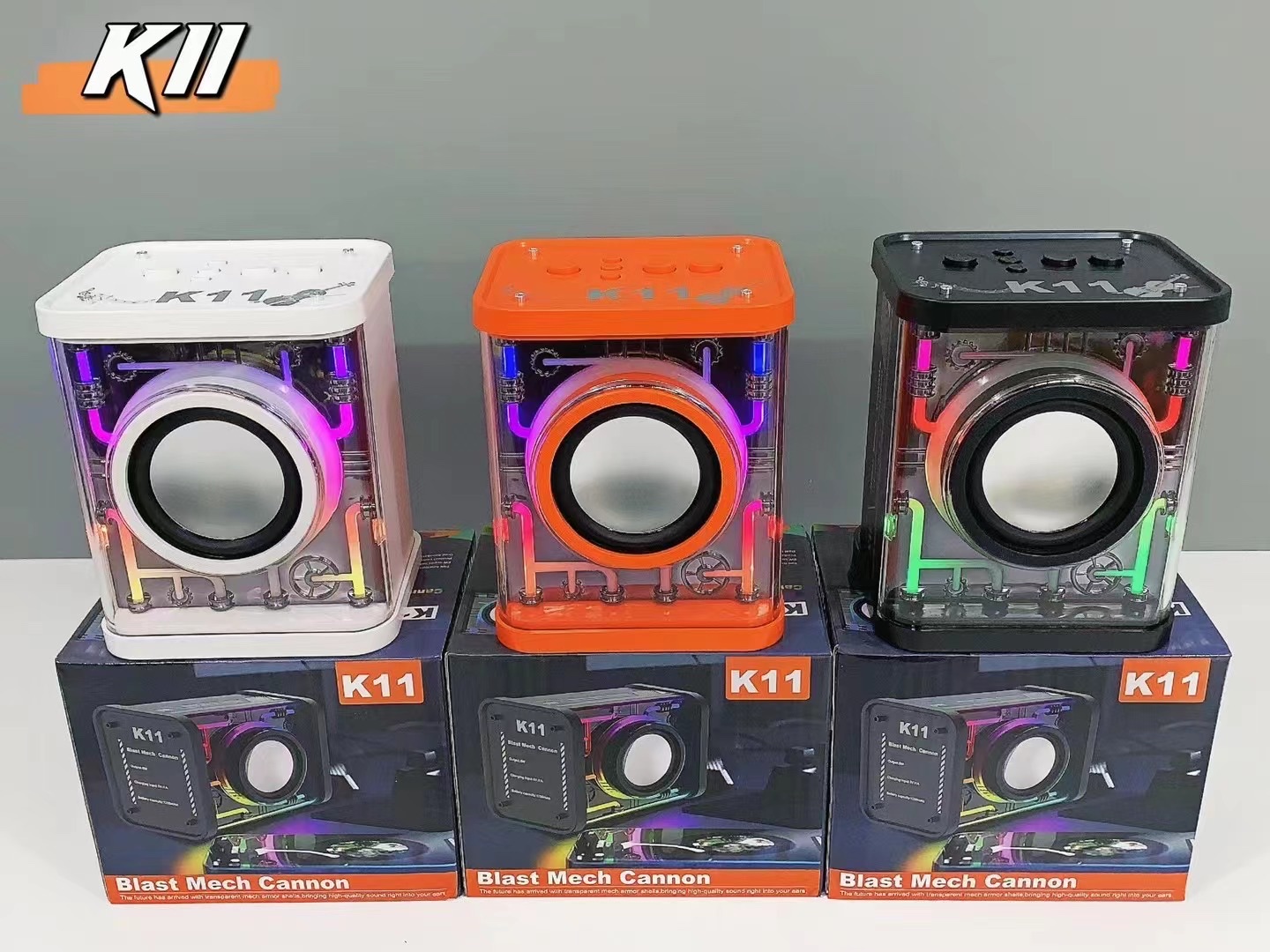 New Dazzle Mecha High-Power Subwoofer Wireless Bluetooth Speaker K11 Item Picture
