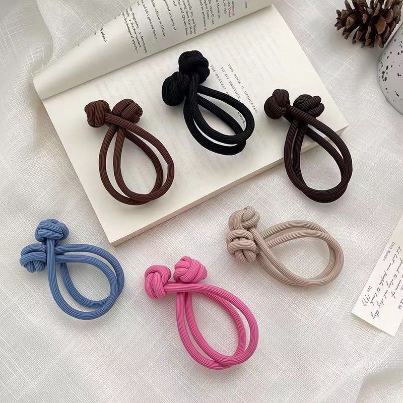 Bun hair loop, rubber band, women's hair tie, high elasticity and durable leather case, hair tie, new high ponytail hair tie headwear for women detail image 8