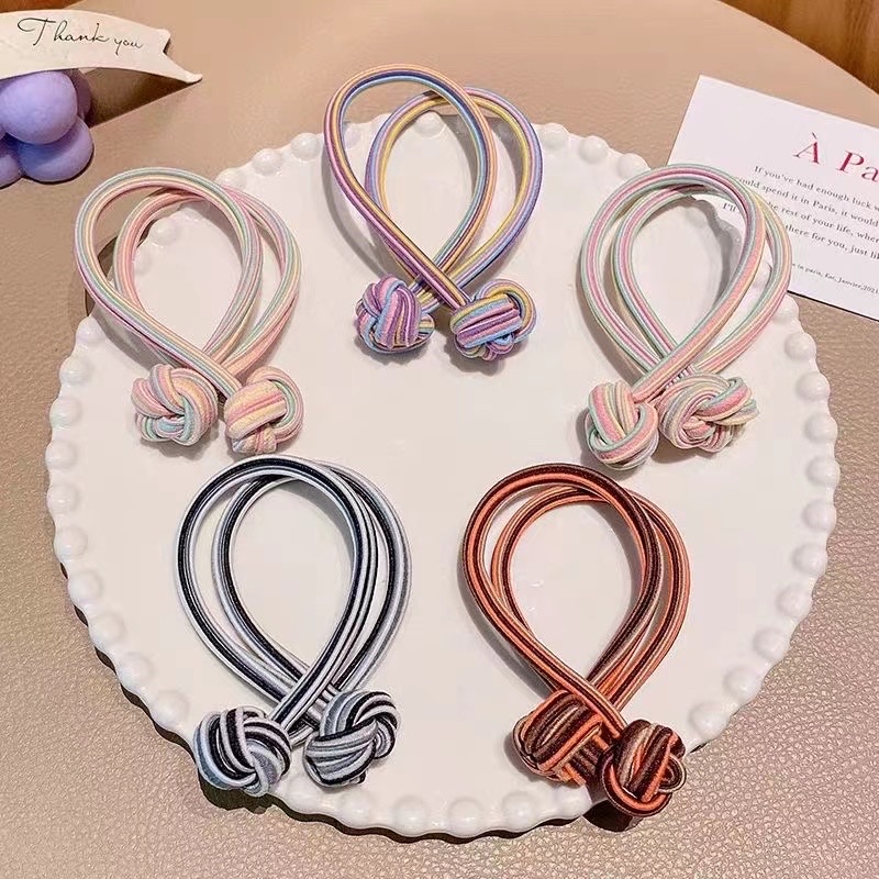 Bun hair loop, rubber band, women's hair tie, high elasticity and durable leather case, hair tie, new high ponytail hair tie headwear for women detail image 5