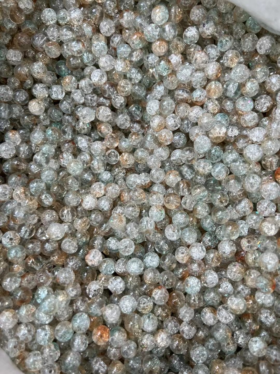 DIY饰品配件碎花珠水晶玻璃 饰品配件 散装称重diy爆花珠烤漆色详情图4