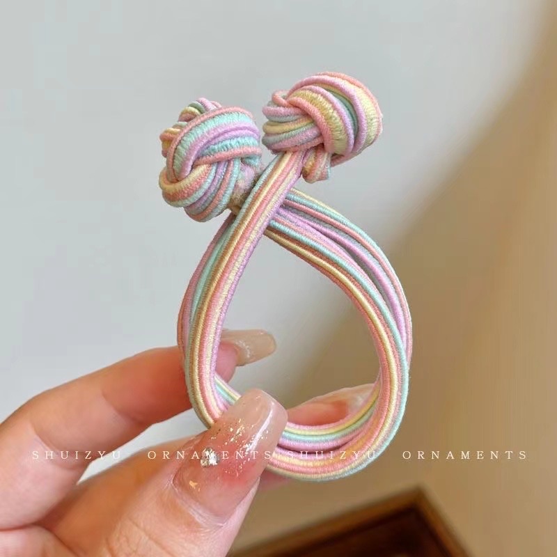 Bun hair loop, rubber band, women's hair tie, high elasticity and durable leather case, hair tie, new high ponytail hair tie headwear for women detail image 3