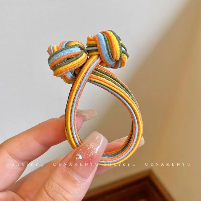 Bun hair loop, rubber band, women's hair tie, high elasticity and durable leather case, hair tie, new high ponytail hair tie headwear for women detail image 2