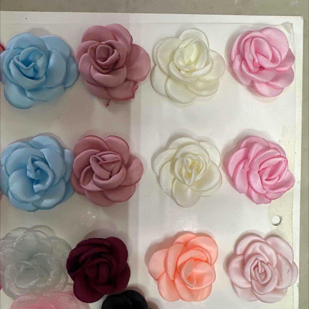 Camellia patterned fabric jewelry accessories, semi-finished accessories, earrings accessories