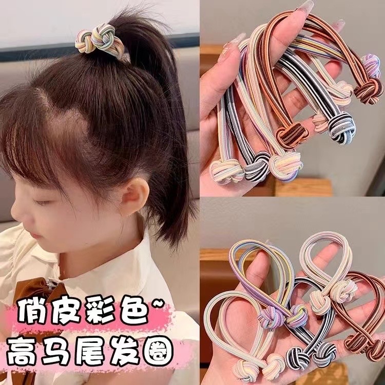 Bun hair loop, rubber band, women's hair tie, high elasticity and durable leather case, hair tie, new high ponytail hair tie headwear for women detail image 7