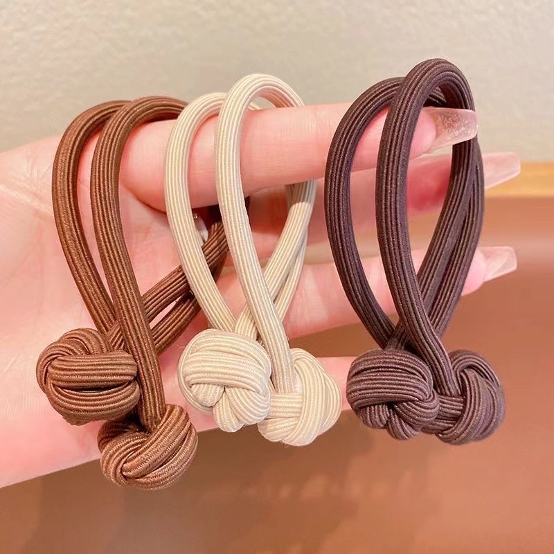 Bun hair loop, rubber band, women's hair tie, high elasticity and durable leather case, hair tie, new high ponytail hair tie headwear for women detail image 9