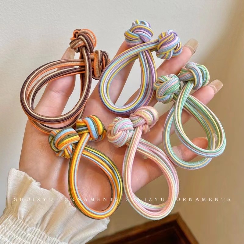 Bun hair loop, rubber band, women's hair tie, high elasticity and durable leather case, hair tie, new high ponytail hair tie headwear for women detail image 4