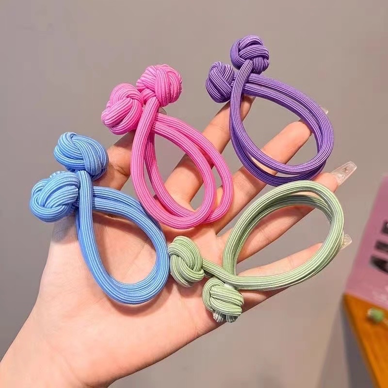 Bun hair loop, rubber band, women's hair tie, high elasticity and durable leather case, hair tie, new high ponytail hair tie headwear for women detail image 10