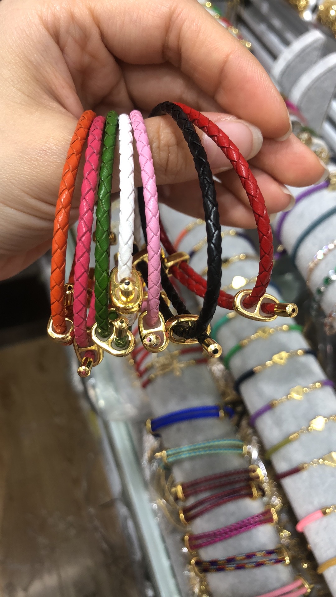8字抽拉手绳手链首饰手串Diy手串手链几十色细节图