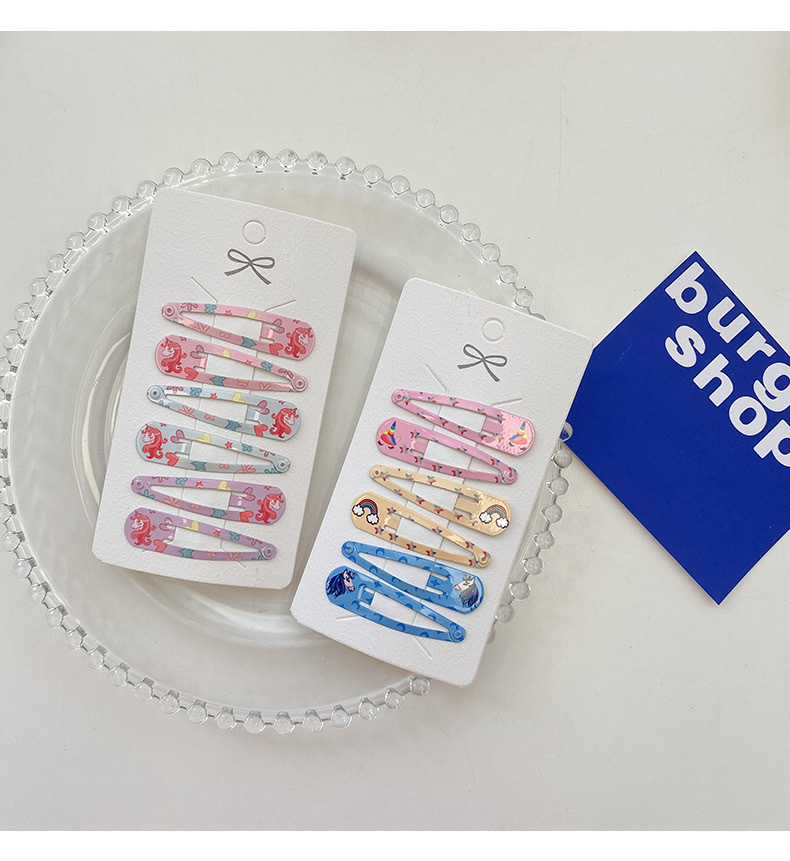 Hairpins, printed bb hairpins, headwear, hairpins, girl headwear, cute and innocent hairpins Item Picture