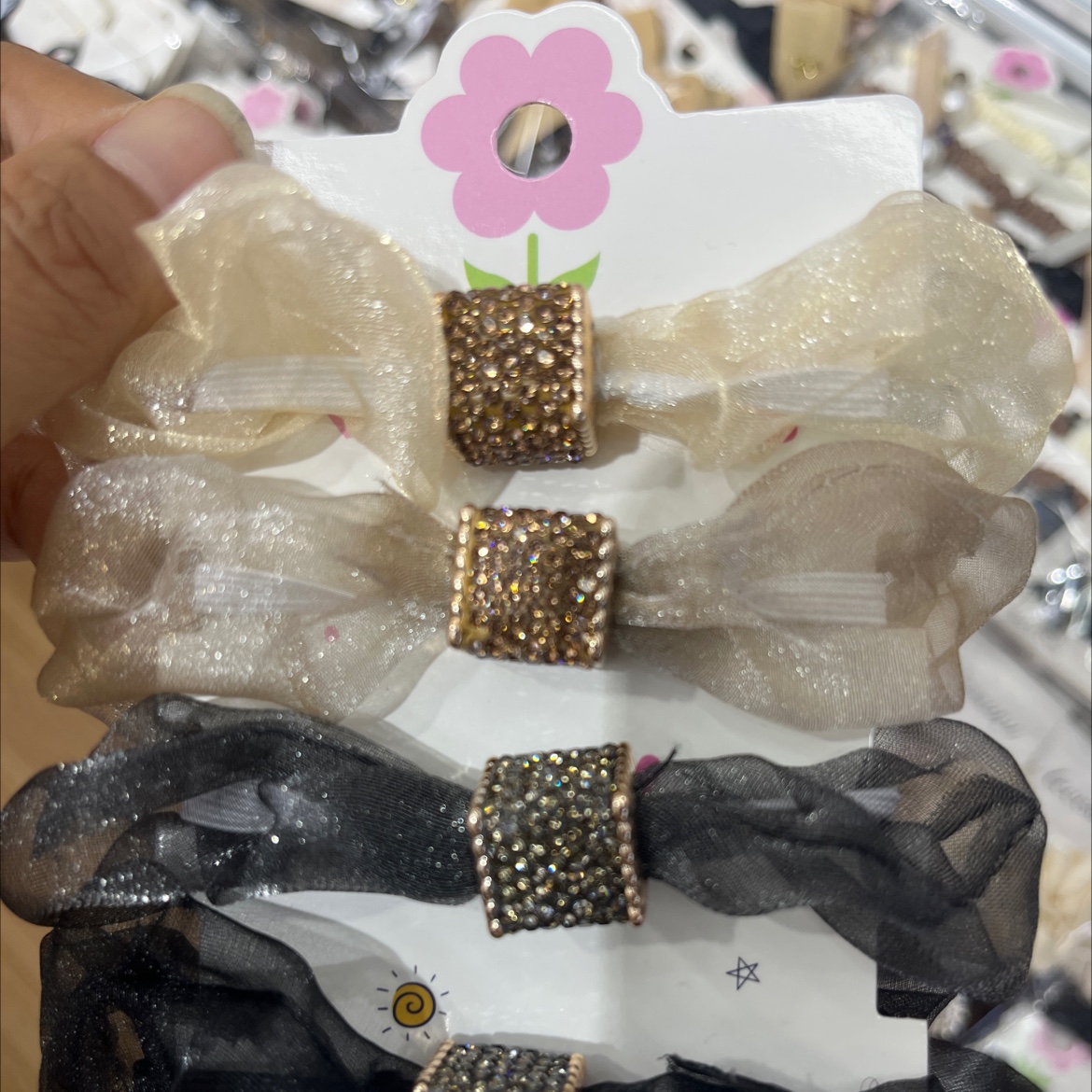 Cross-border Organza large intestine circle hair accessory hair band Specification image