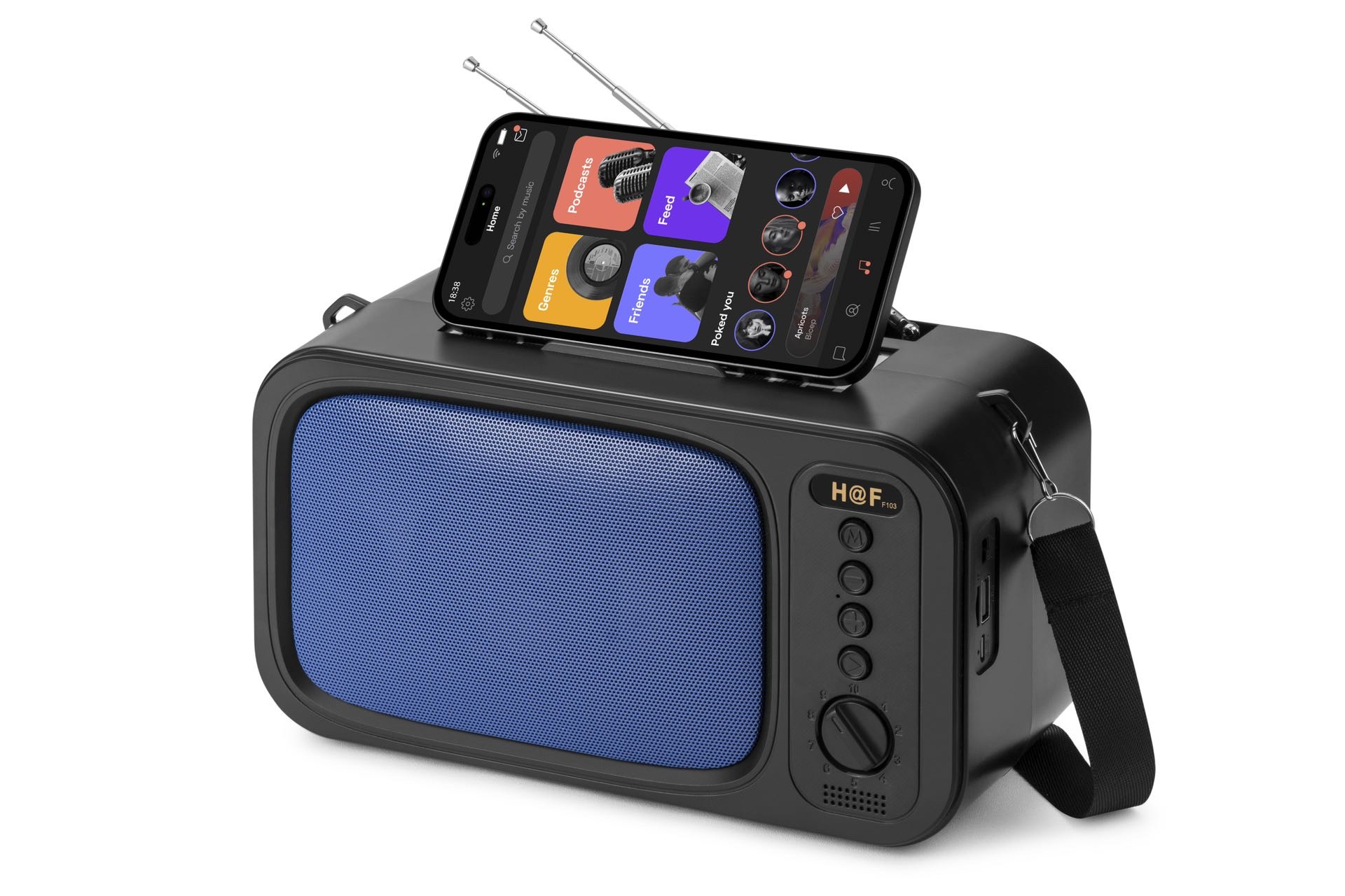 HF-F103(TV) Dual Solar dual antenna radio, a best-selling model in Africa and South America, Bluetooth speaker, Bluetooth audio system details Picture