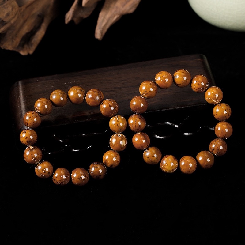 精品菩提子紫金鼠跑环设计款菩提手串雕刻醒狮念珠手串文玩天然紫金鼠文玩饰品详情图8