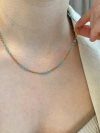 Original ocean blue fresh and light necklace, versatile ins light luxury simple girl best friend stackable summer collarbone chain necklace Specification image