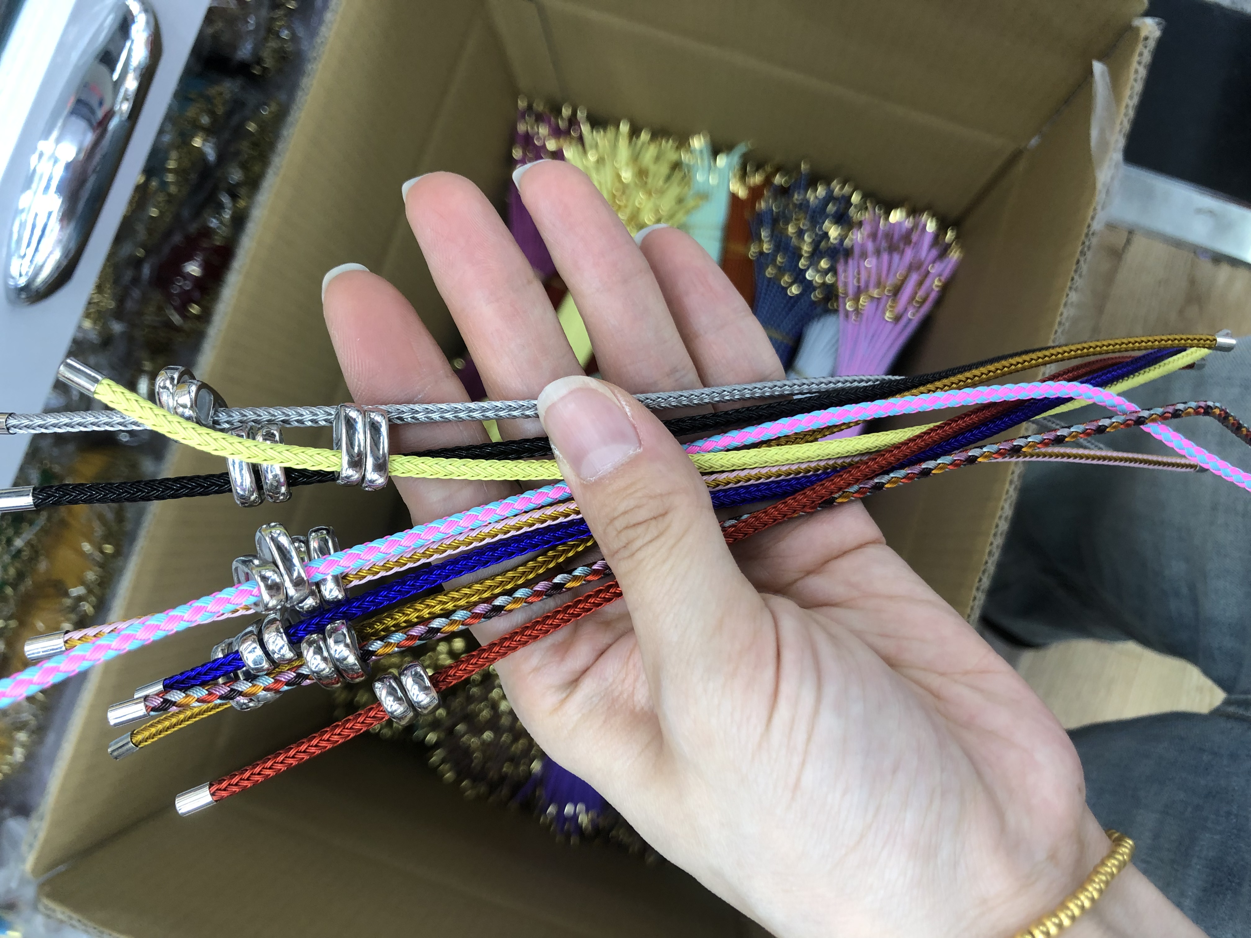 8字抽拉手绳手链首饰手串Diy手串手链几十色详情图2