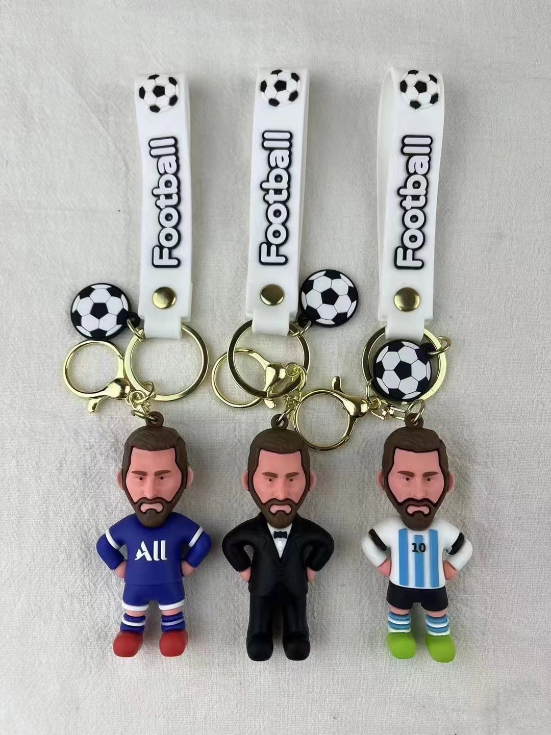足球挂件钥匙扣钥匙扣挂件钥匙扣配件白底实物图