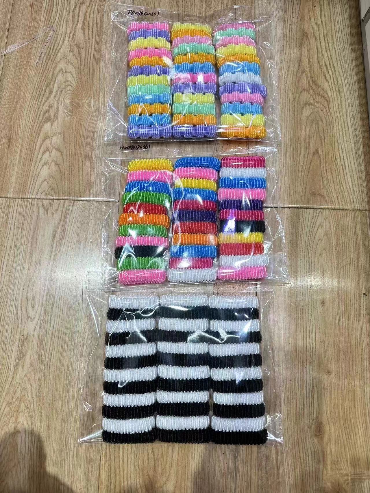 饰品头饰毛巾圈时尚女士大肠发圈 头绳皮筋套装 韩版简约发饰发圈耐用不伤发高弹力大肠圈