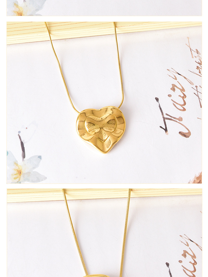 跨境新款钛钢星月锁骨链个性百搭五角星T恤链不规则爱心吊坠饰品详情图2