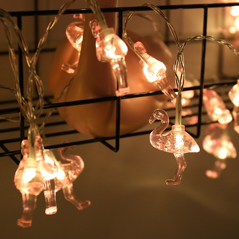 led火烈鸟灯串少女心ins装饰灯房间星星灯宿舍小彩灯闪灯外贸详情图2