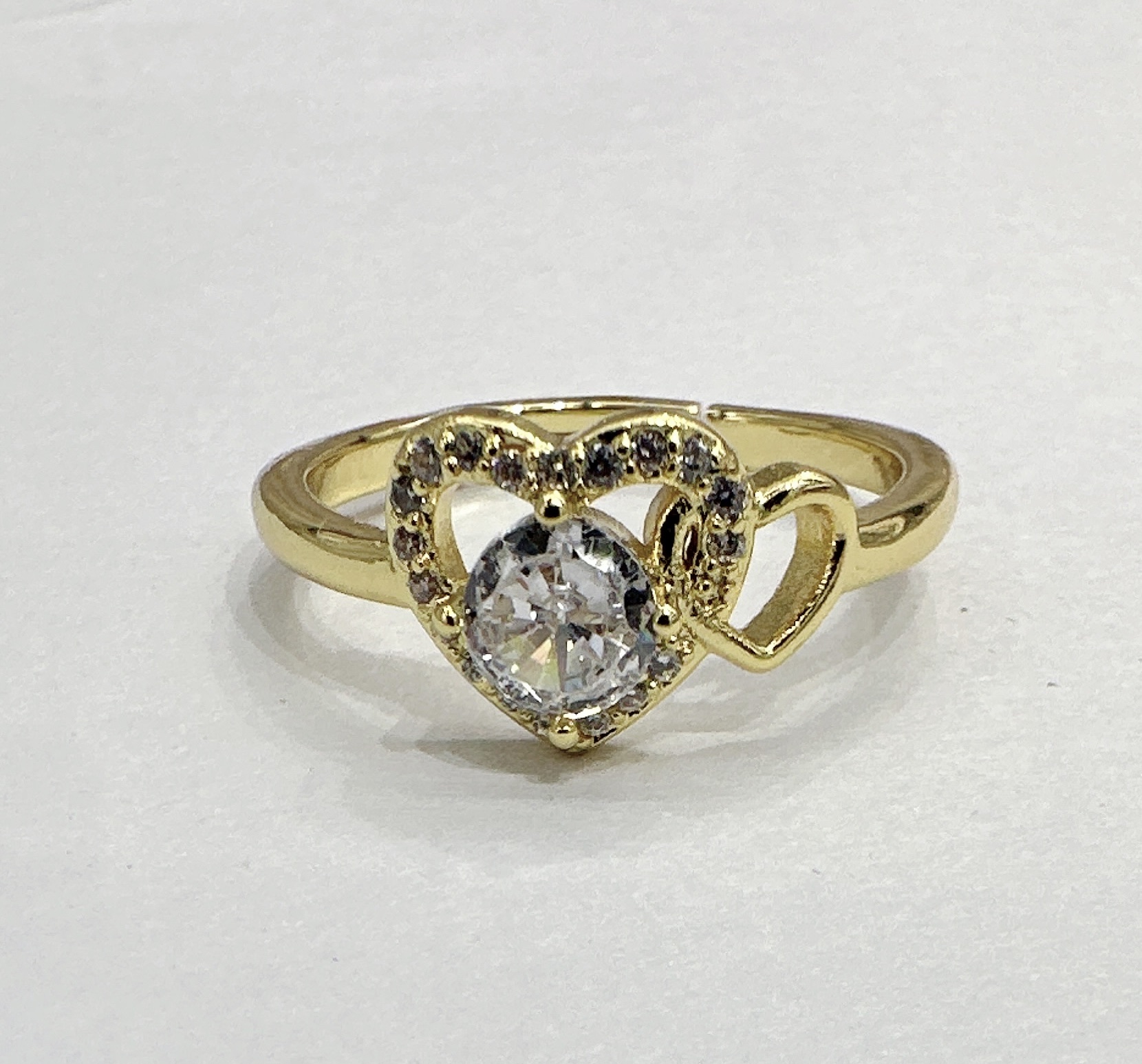Copper alloy ring, micro-inlaid Zircon ring, love ring, Zircon ring, popular jewelry