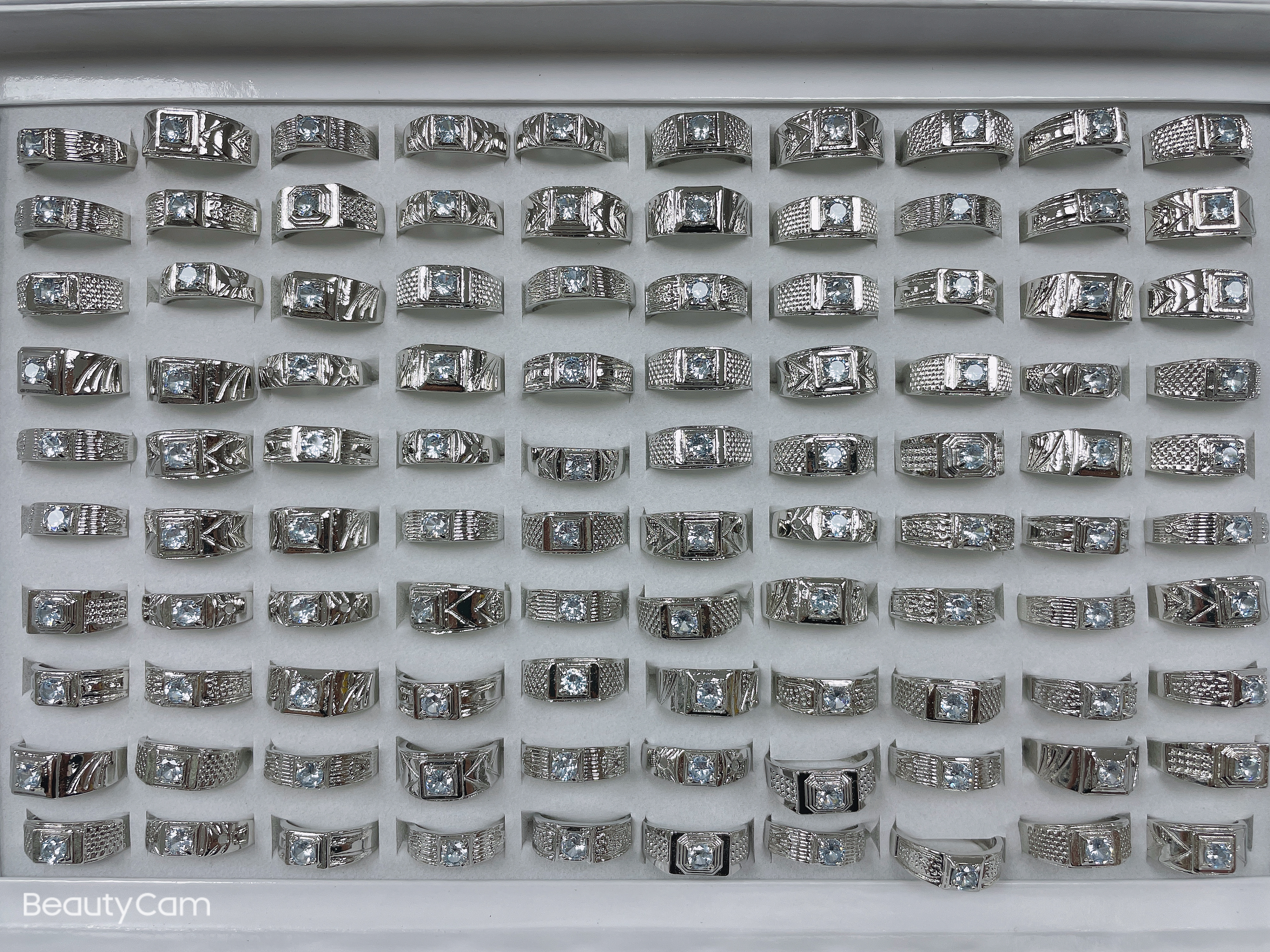 Anillo de los hombres material de aleación de plata personalidad diseño zirconitas adornos exquisitos anillos de joyería de moda para hombres