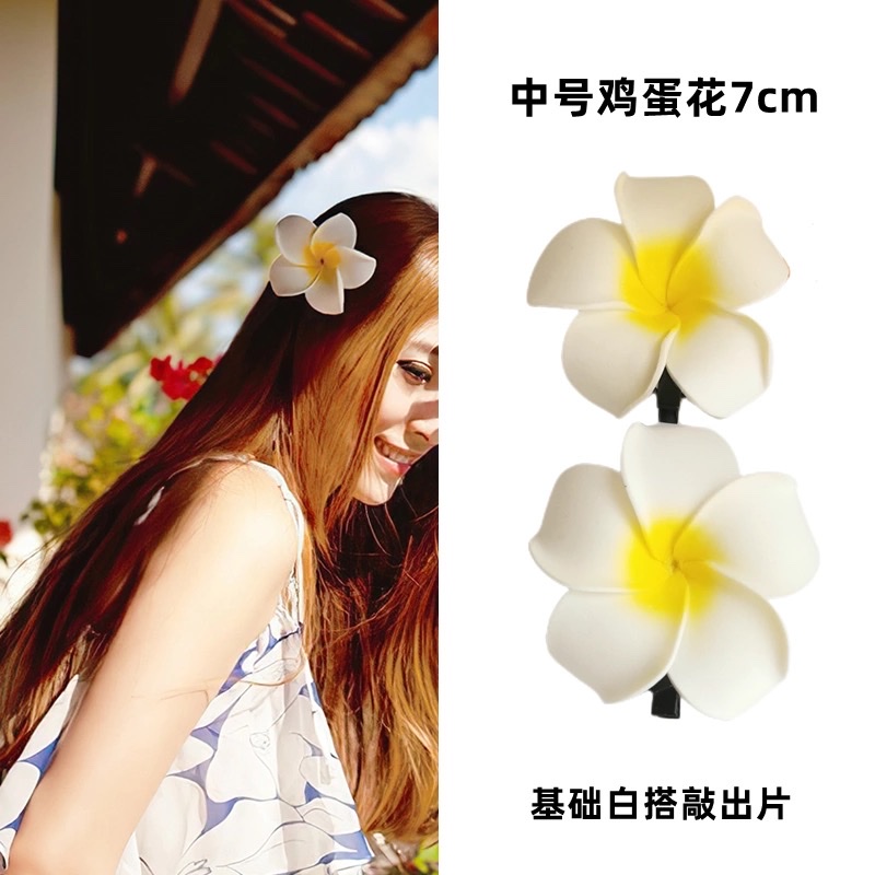 鸡蛋花发夹产品图