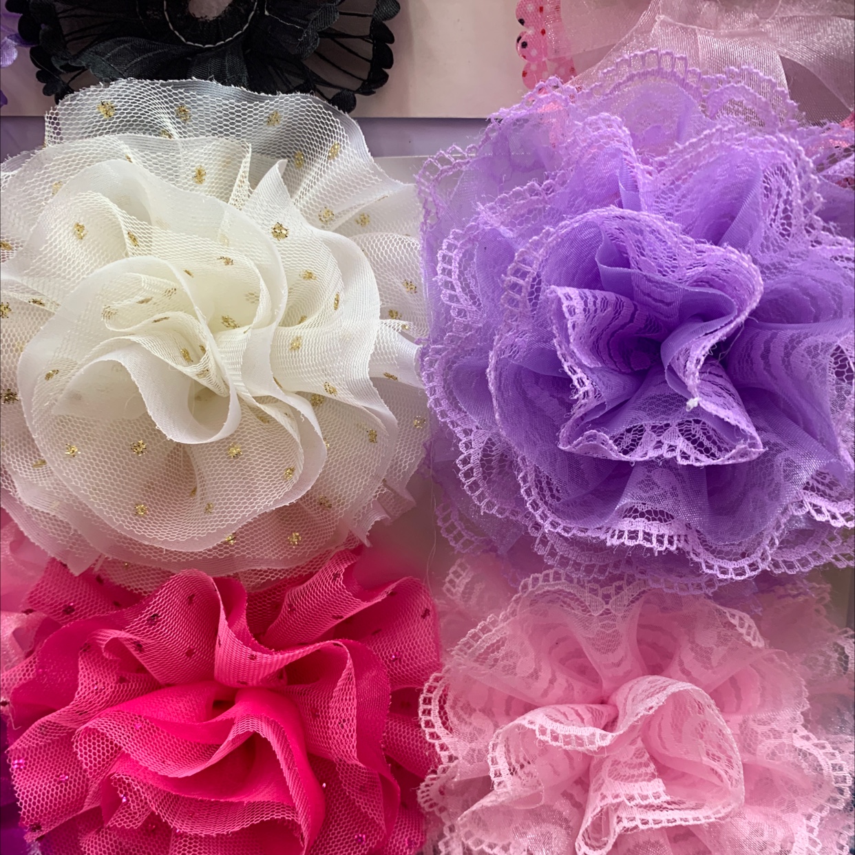 花类 头花 胸花 鞋花 时尚百搭优质双层纱花