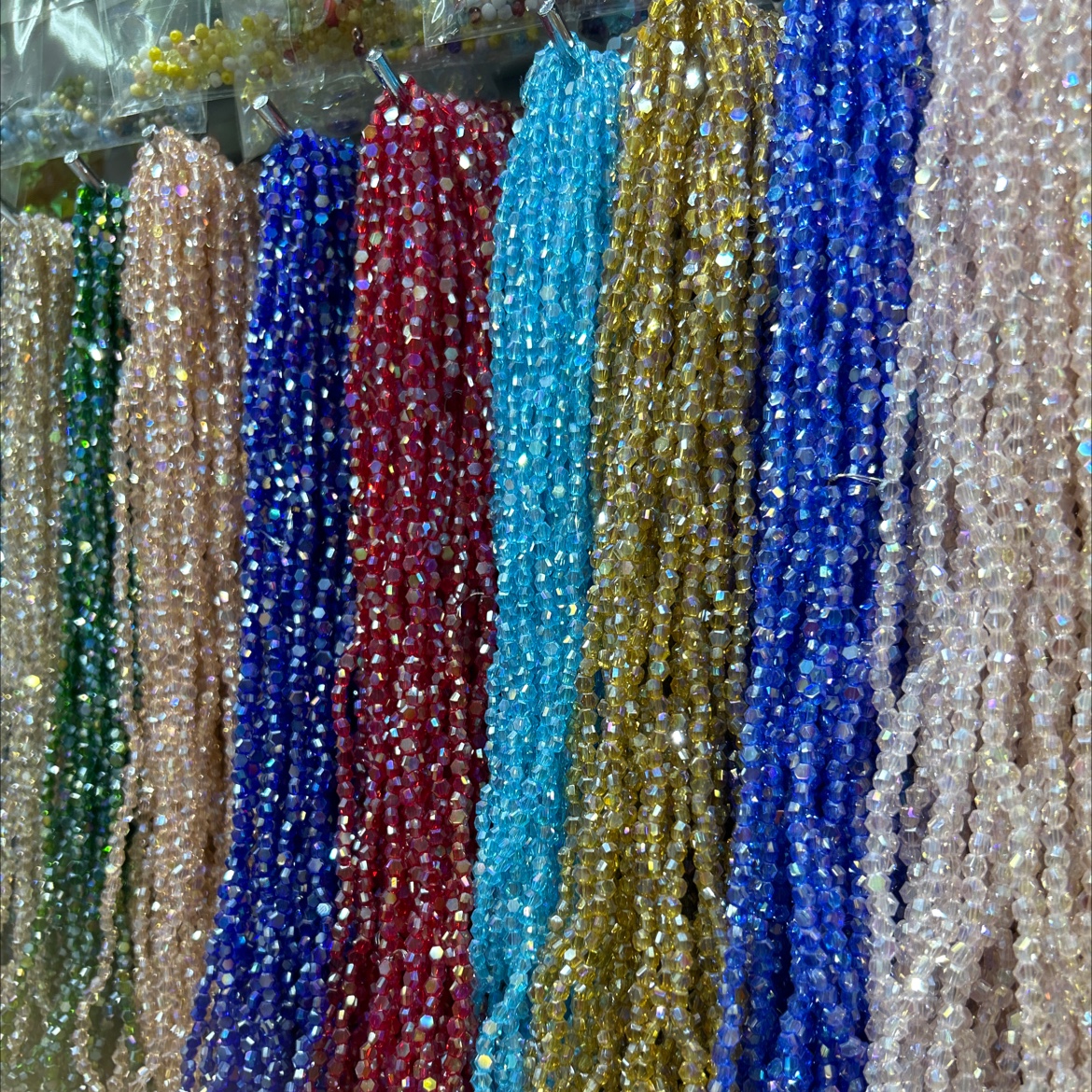 水晶配件珠子颜色齐全高级感珠子水晶玻璃珠细节图