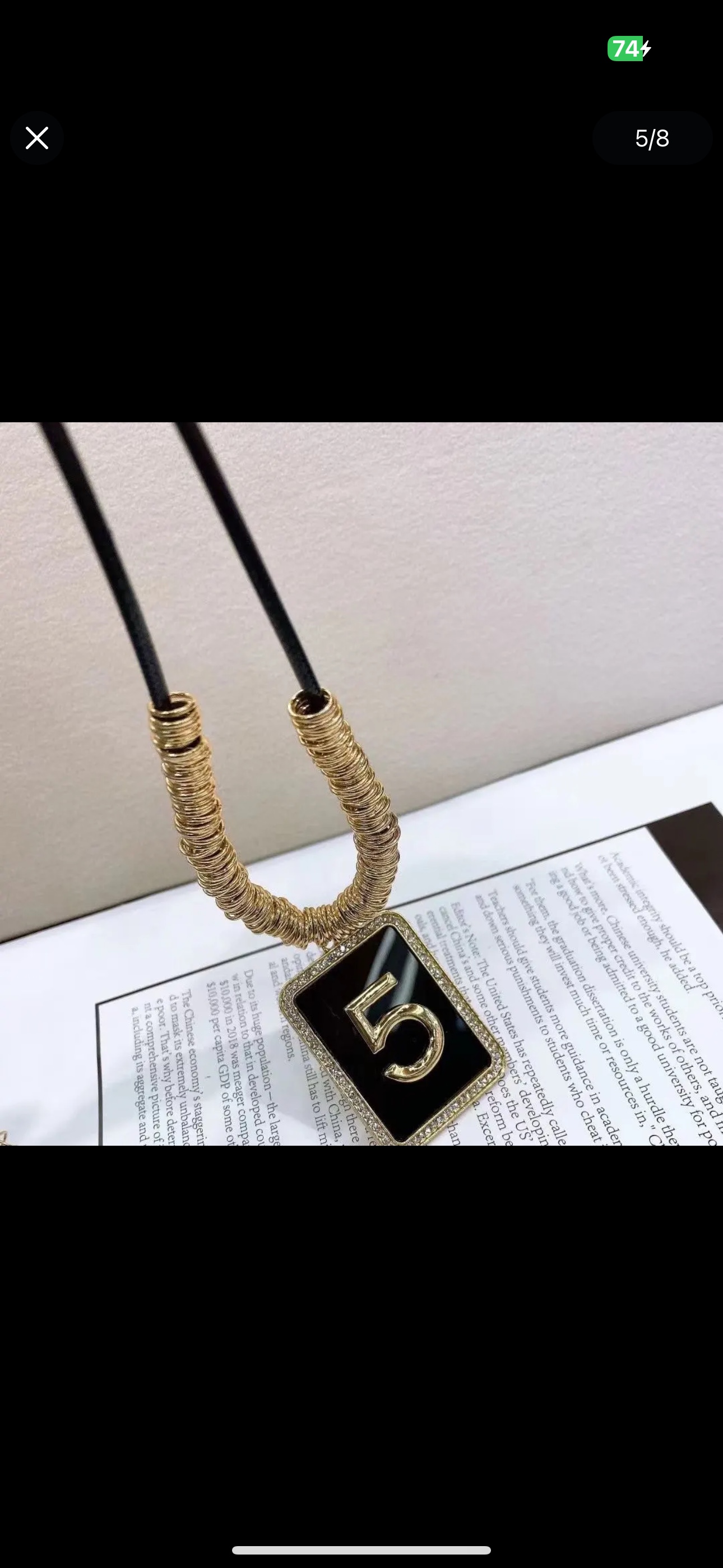 A high-end Korean crystal diamond-encrusted sweater chain long, versatile and elegant pendant for women, simple autumn and winter hanging accessories detail image 6