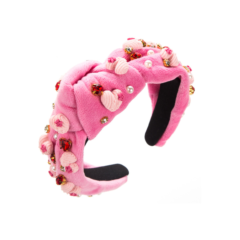 Valentine's Day knotted hair bands are versatile for women in summer Specification drawing